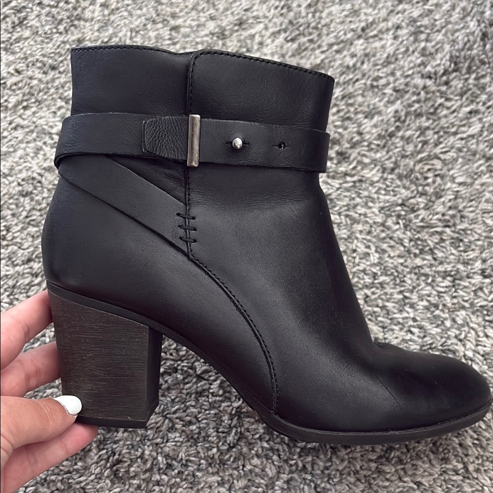 Black Leather Ankle Boots